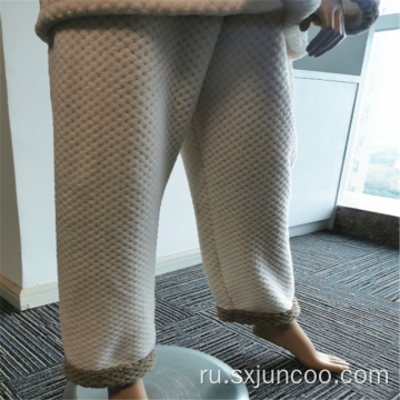 Ветрозащитные теплые длинные домашние брюки из 100% полиэстера из флиса